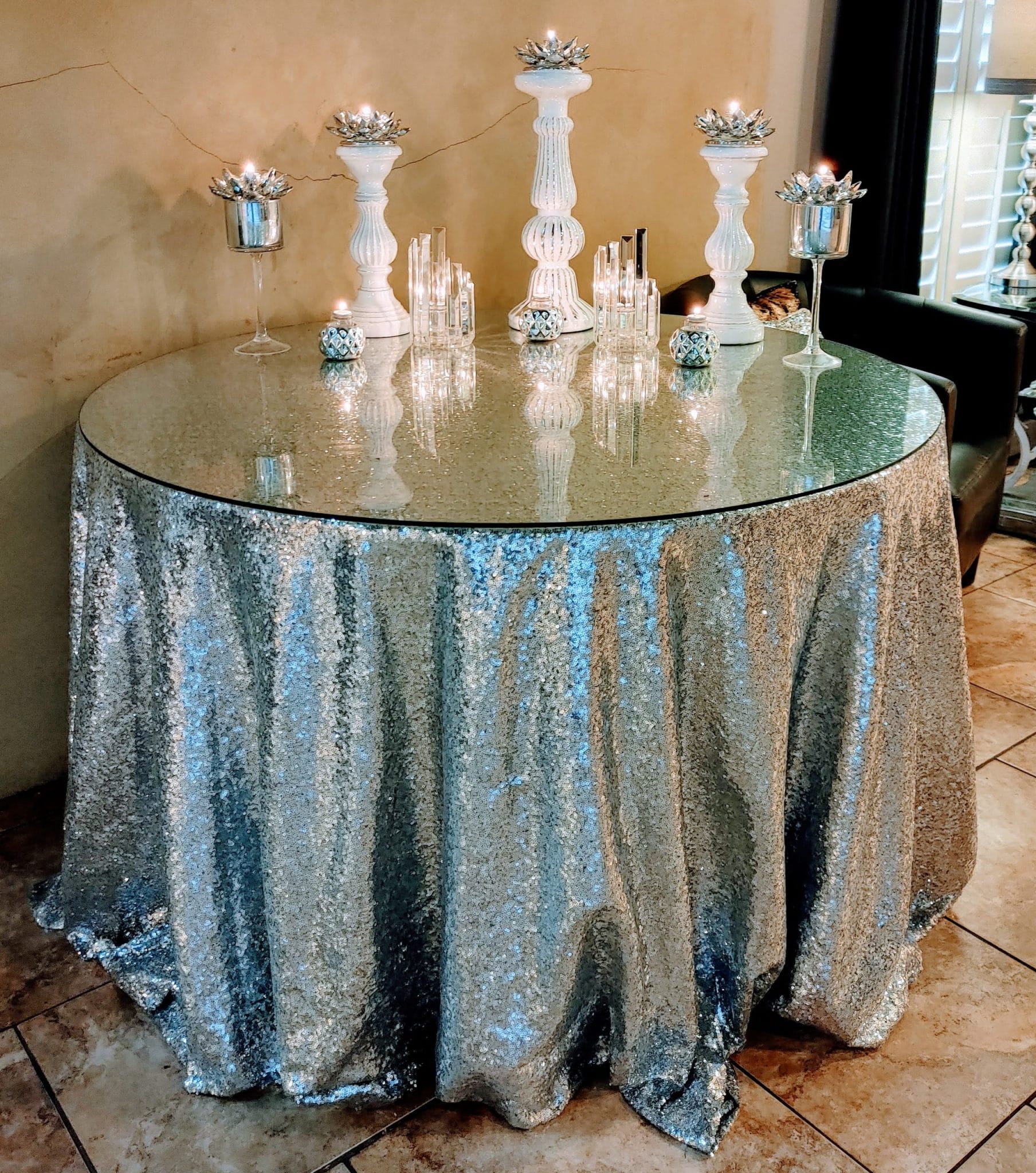 Silver with white and bling accents theme
